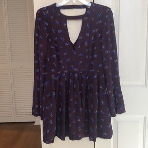 Purple free people mini dress - NEVER WORN